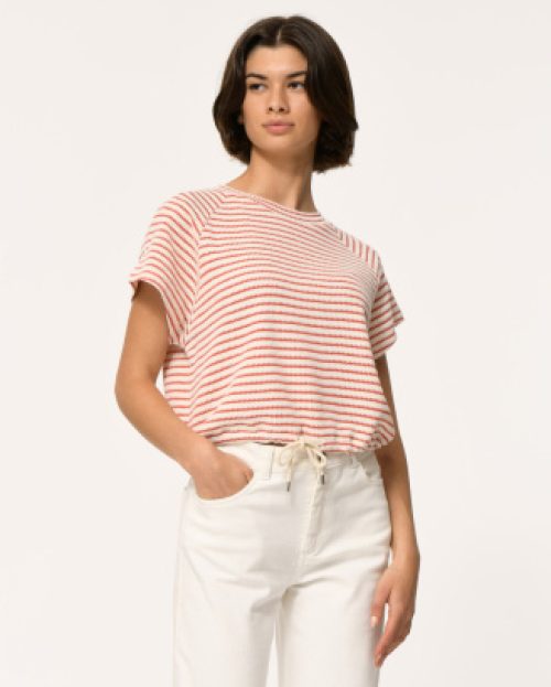 T-shirt Forno La Fee Maraboutee oranje ecru