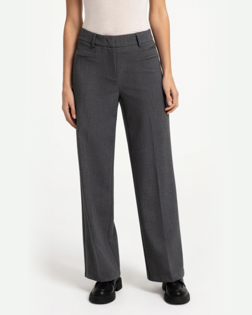 Geweven pantalon met rechte pijpen