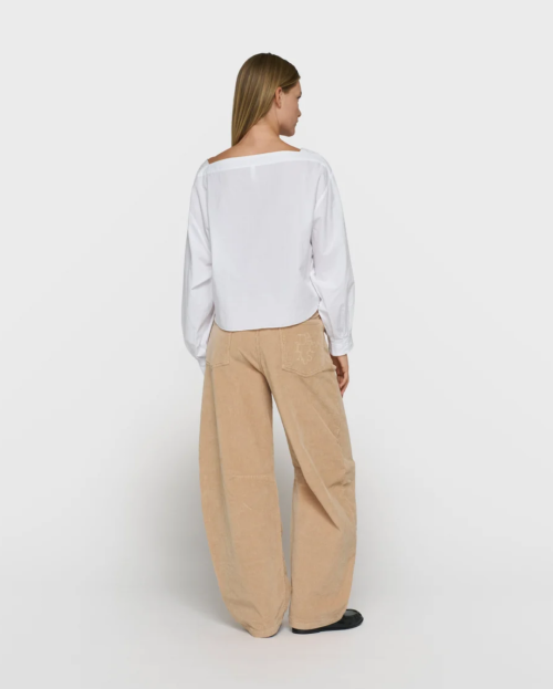poplin blouse met boothals 10days