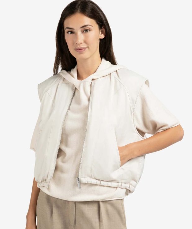 Bodywarmer Reversible Beige Yaya ecru