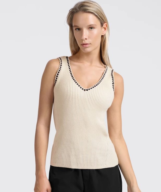 Top Rib Summer Sand Yaya ecru