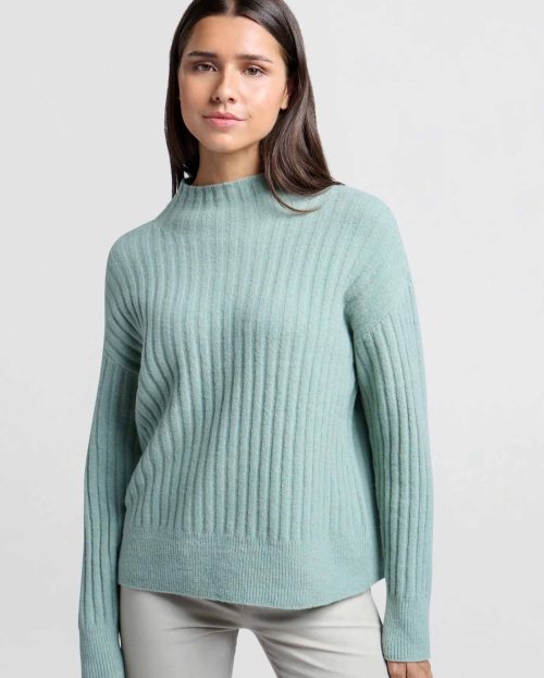 ribbed-turtleneck-sweater-with-long-sleeves-in-loose-fit-jade-green-melange