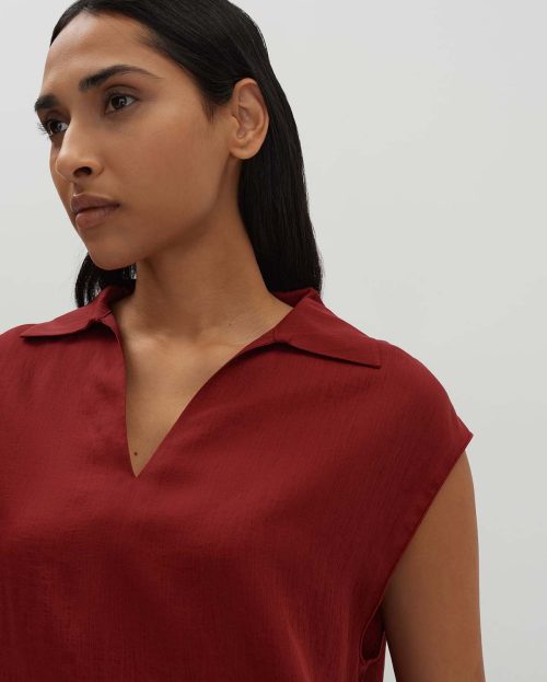 rood_shirt-blouse_dames_zlaya_someday_detail-1