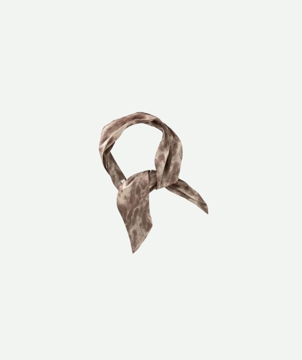 Satin-look scarf with abstract animal print yaya