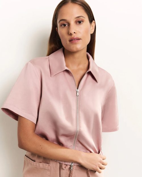 Jacket Satin Pink Yaya mauve roze