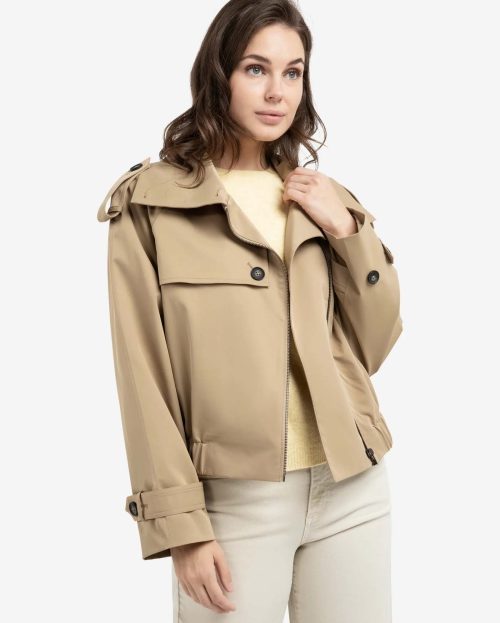 Trenchcoat Khaki Green Yaya beige short