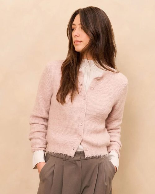 short-melange-cardigan-with-refined-trim-details