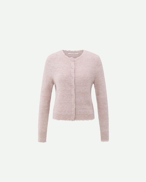 Vest Gray Pink Melange Yaya roze
