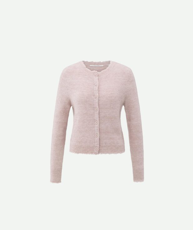 Vest Gray Pink Melange Yaya roze