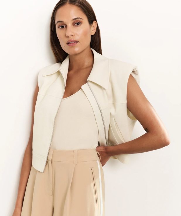 Jacket Sleeveless Summer Sand Yaya beige