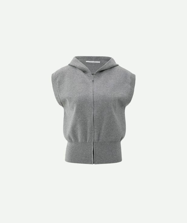 Hoodie Sleeveless Medium Grey Yaya