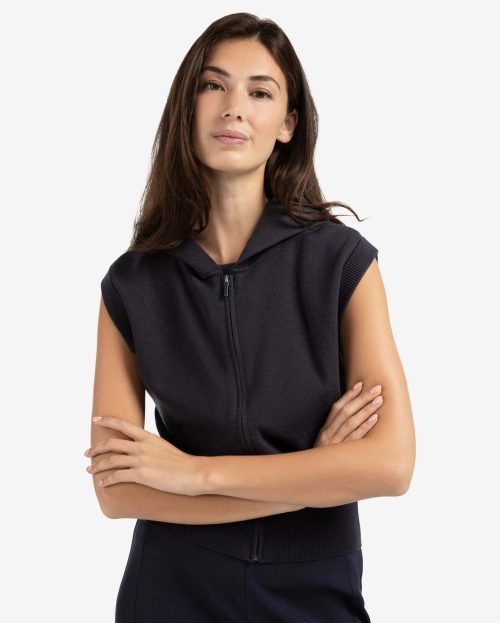 Hoodie Sleeveless Blue Yaya