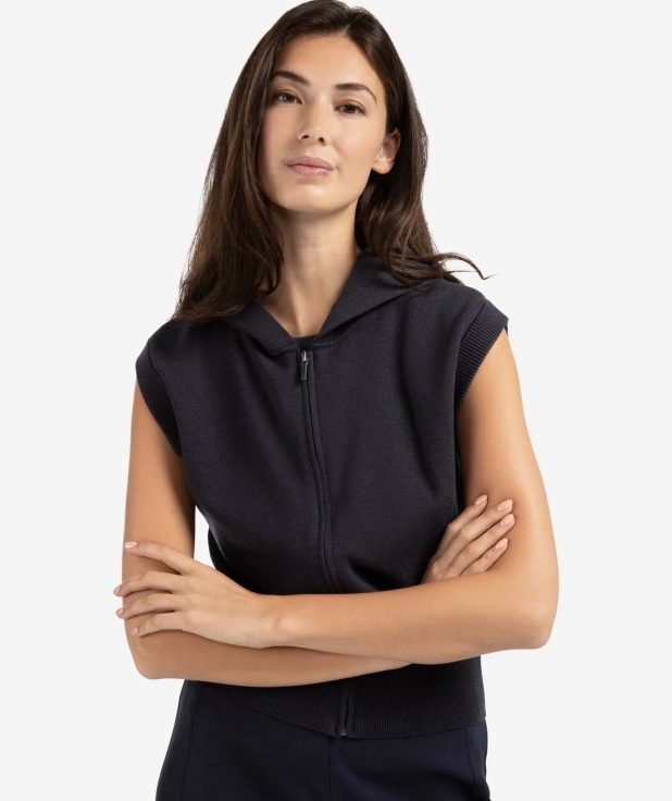 Hoodie Sleeveless Blue Yaya