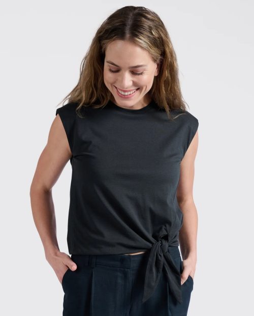 Top Knot Washed Black Yaya zwart