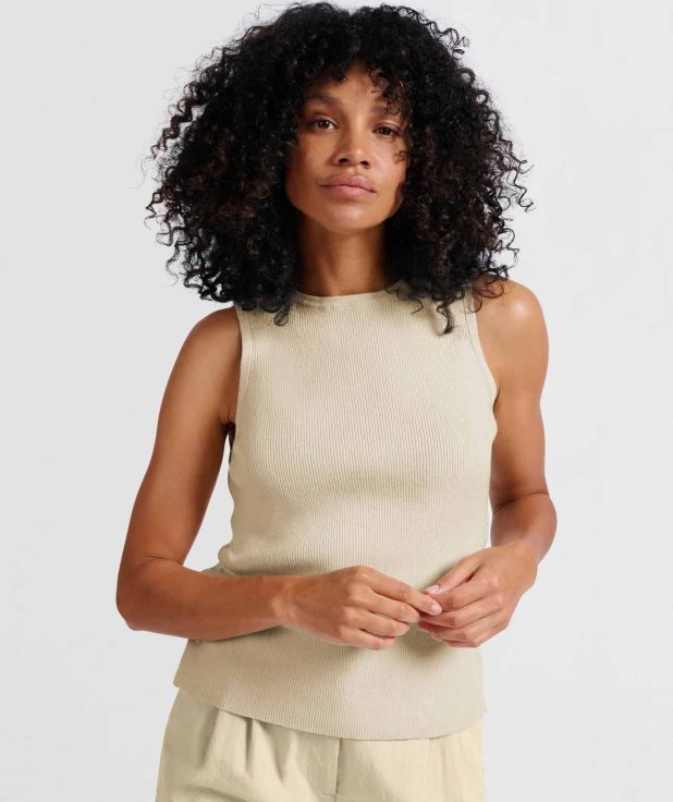 Top Buttons Beige Yaya summer sand
