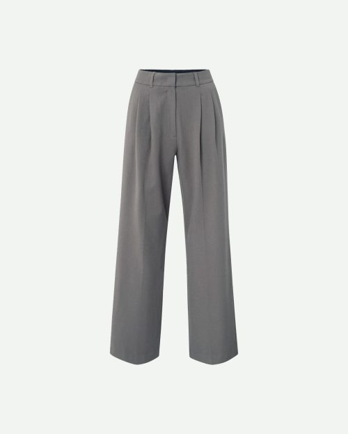 Pantalon pleats dark night grey yaya
