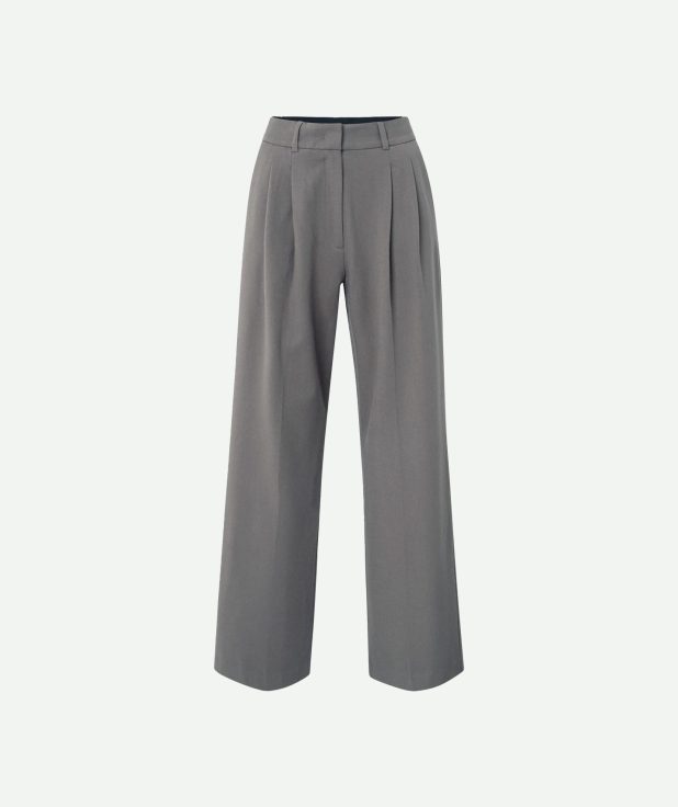 Pantalon pleats dark night grey yaya