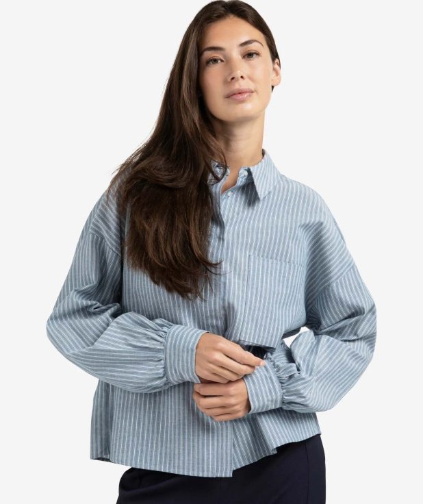 Blouse Striped Blue Yaya vintage blauw