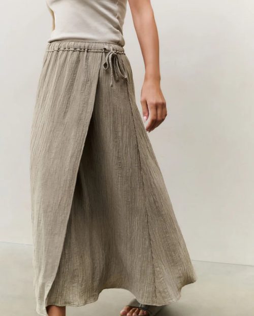 Skirt Wrap Rock Beige Yaya midi skirt