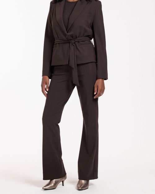 studio anneloes lexie bonded trousers espresso