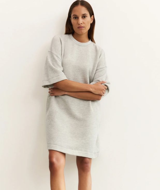 Sweatdress Soft Grey Yaya grijs melange