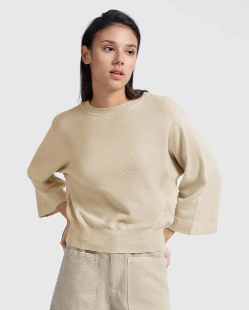 Sweater Texture Beige Yaya