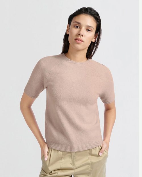 Sweater Raglan Pink Yaya dusty melange