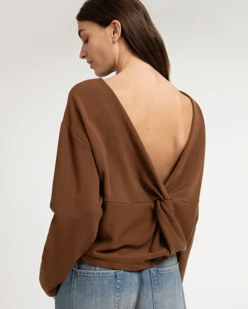 Sweater geknoopt yaya patridge brown