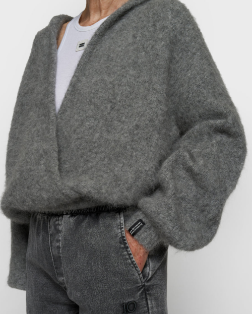 gebreide sweater capuchon