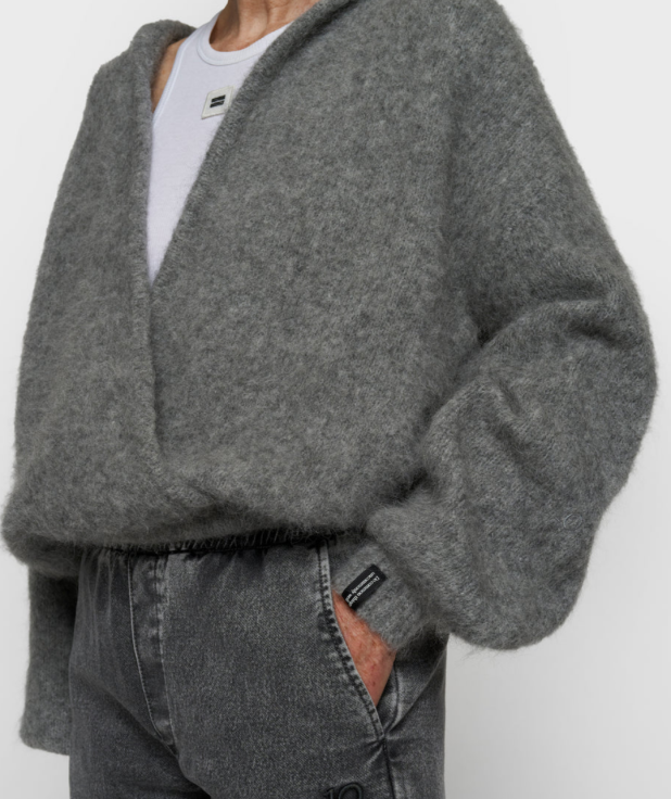 gebreide sweater capuchon