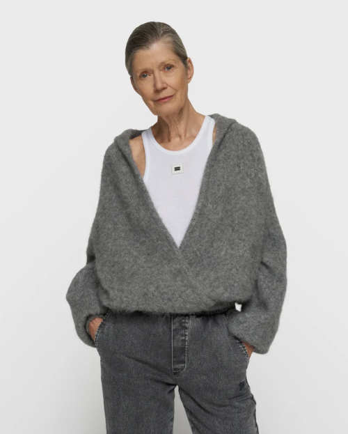 gebreide sweater capuchon
