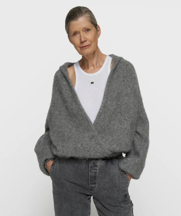 gebreide sweater capuchon