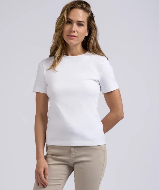 T-shirt White Yaya basic tee