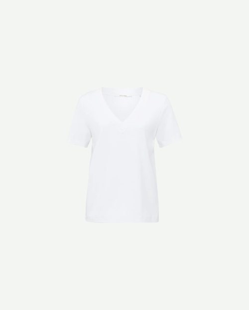 T-shirt V-neck White Yaya