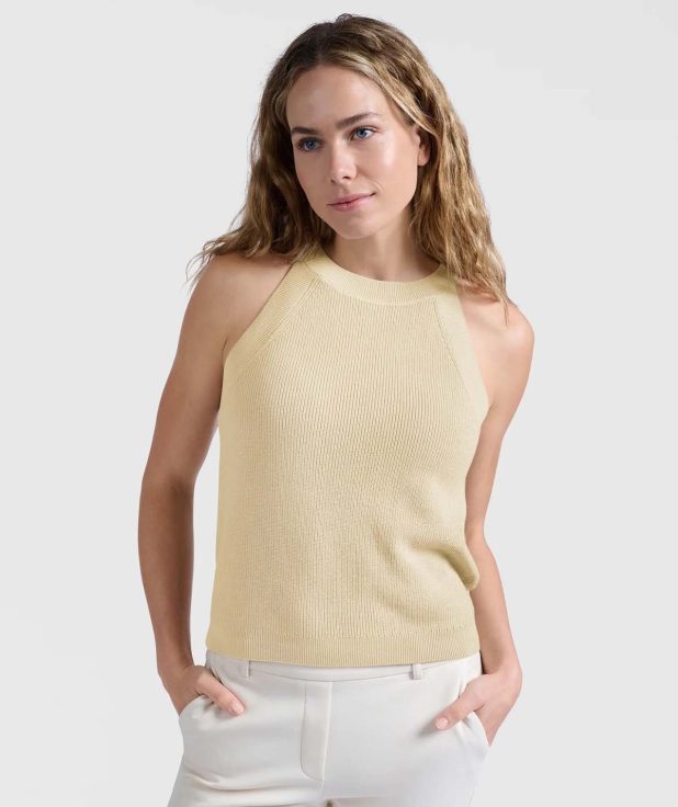 Tanktop Knitted Summer Sand Yaya beige