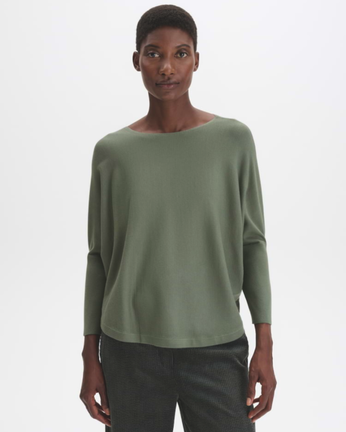 Oversized fijn gebreide trui in cape stijl