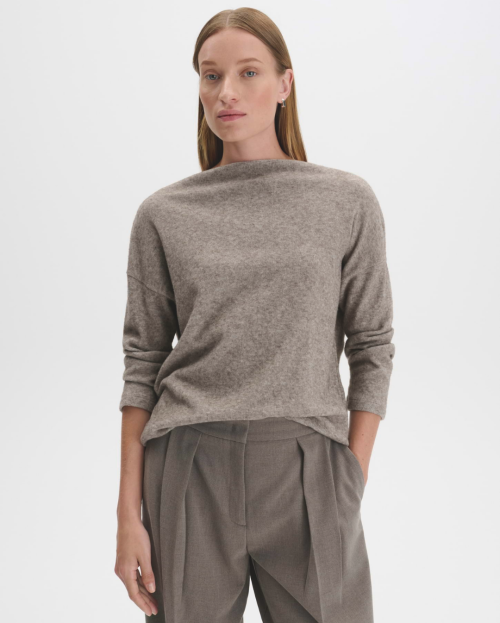 Soft jersey T-shirt with a knitted look, regular fit
