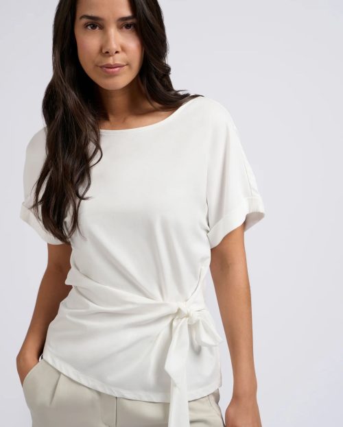 Top Knotted Detail White Yaya wit