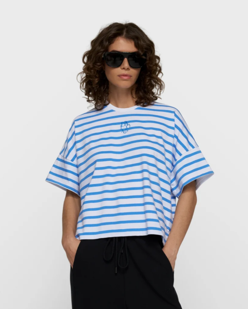 wijd t-shirt strepen