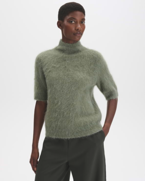Boxy gebreid shirt van zacht, textuurgaren