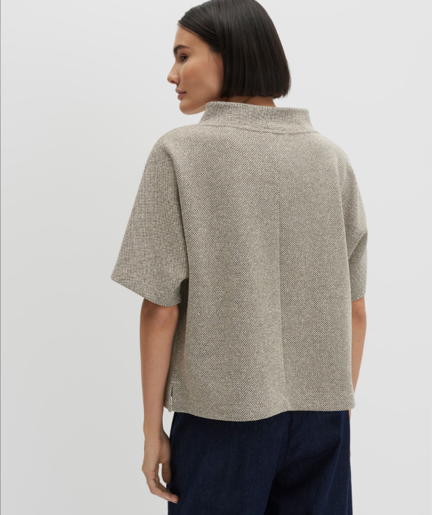 Sweatshirt in tweed look Normale pasvorm