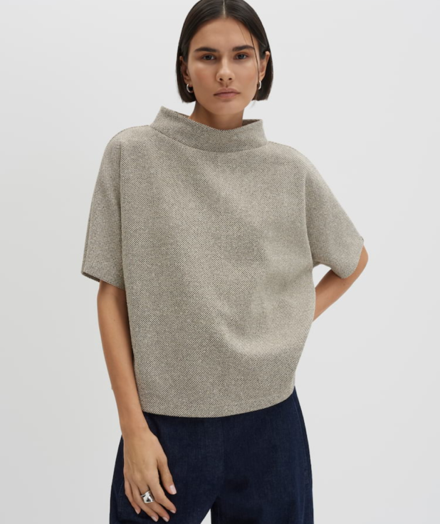 Sweatshirt in tweed look Normale pasvorm