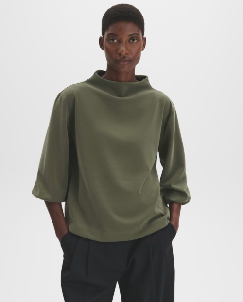 Zacht sweatshirt met ballonmouwen