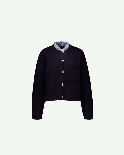 Cardigan Celeste With Black blue