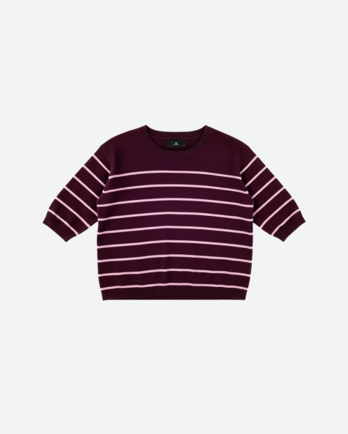 Strepen shirt Wine | Lavender Stripe With Black