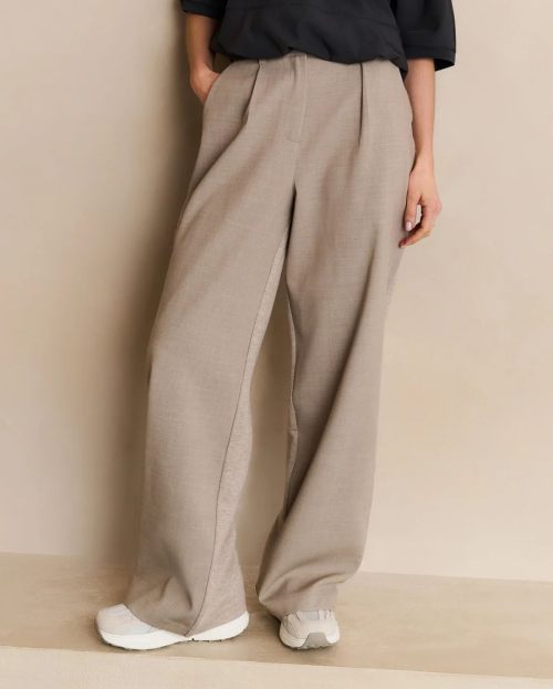 Broek Wide Leg Sand Beige Yaya