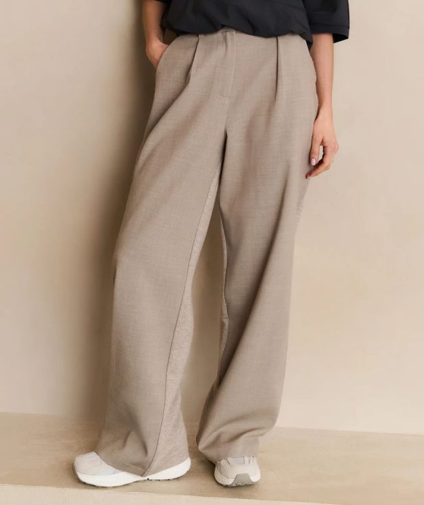Broek Wide Leg Sand Beige Yaya