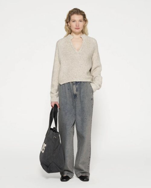 wide pants flowy denim Blauw 10 DAYS