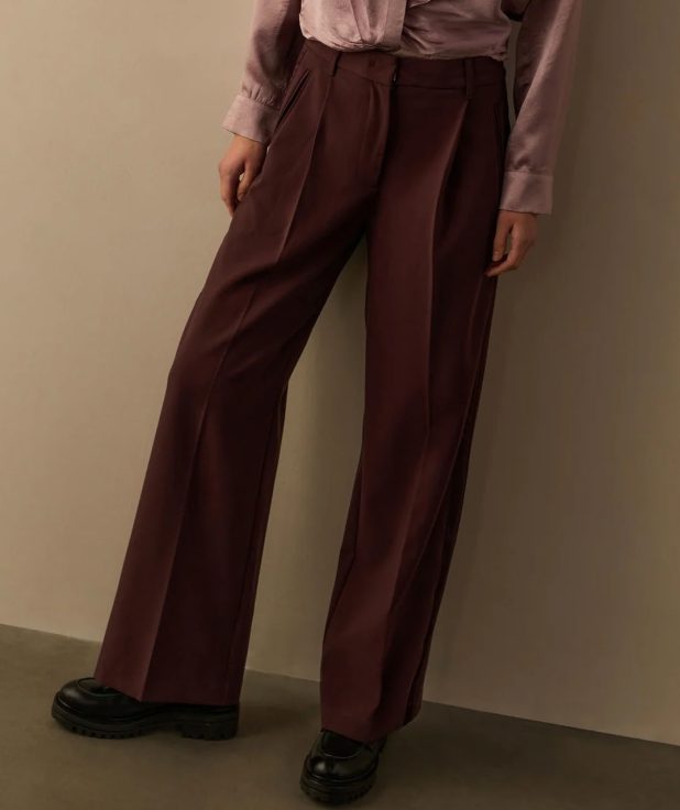 Pantalon Fudge Purple Tape Yaya burgundy