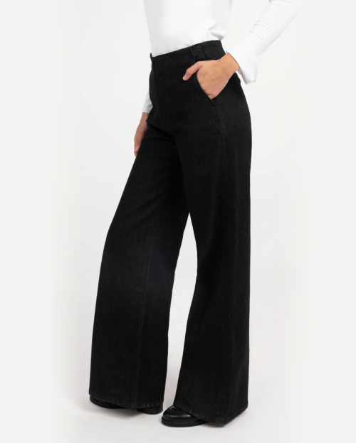 yaya -Denim pantalon met wijde pijpen